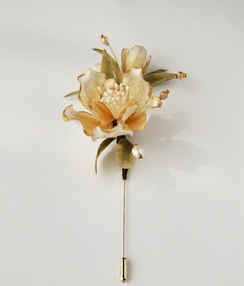 白茶丨原创设计中国非遗绒花胸针女国风设计感小众 - 胸针 - 丝．绢 