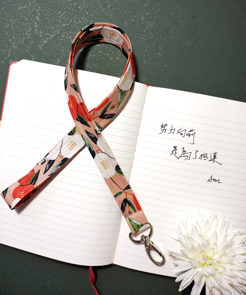 职场必备-宽版纯棉识别证颈挂绳/手机挂绳/证件带-古典花园 - 挂绳/吊绳 - 棉．麻 多色