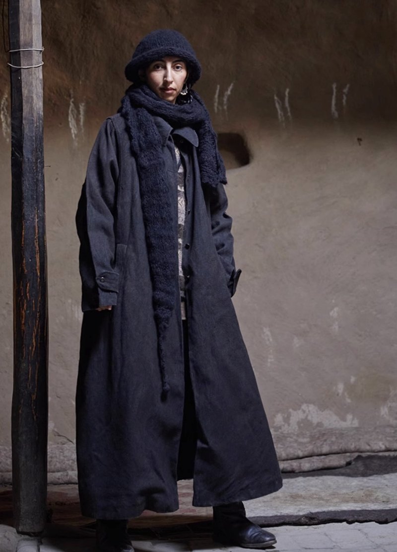 复古文青 桑蚕丝植物染连身裙 真丝外套 - 洋装/连衣裙 - 其他材质 