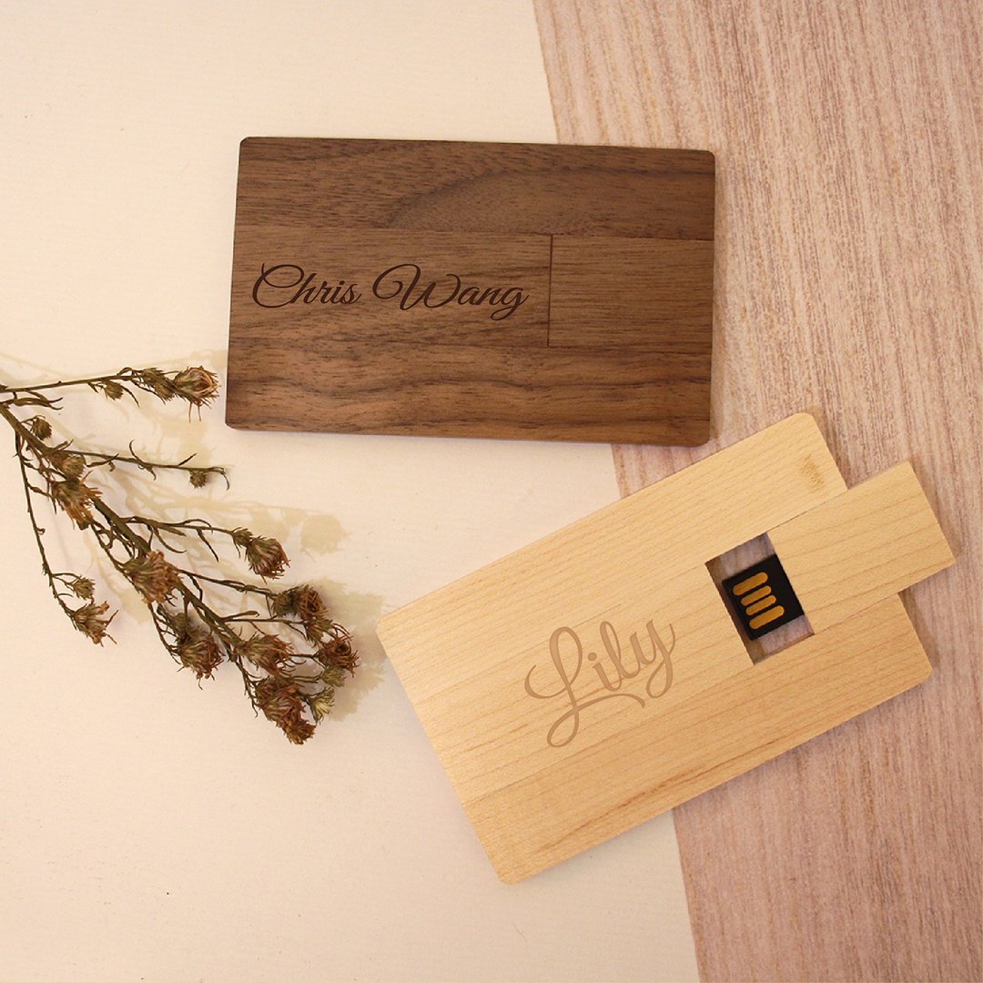 【莳设计-定制化】32G 进口原木名片随身碟 USB - U盘 - 木头 