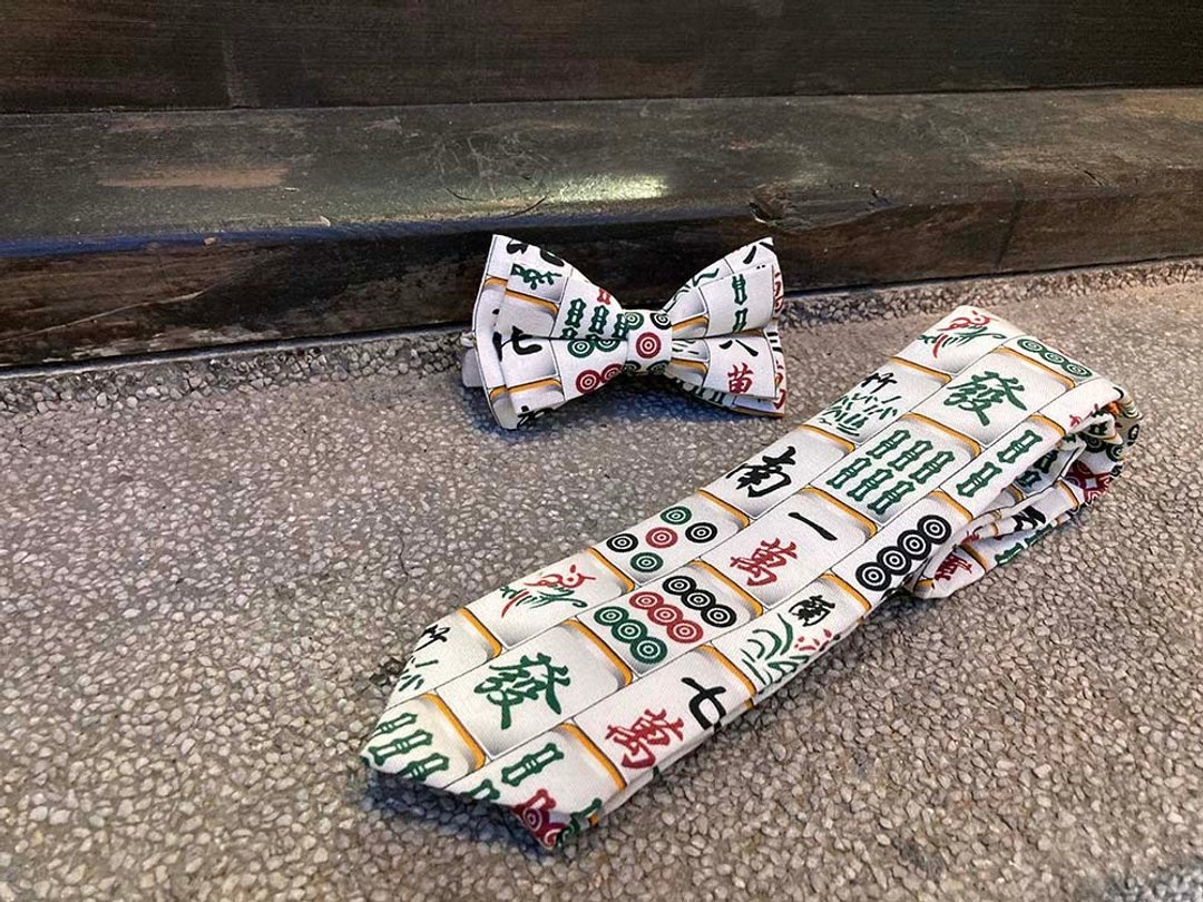 麻将 图文典故 哲学思想 领带 Neckties - 领带/领带夹 - 棉 多色