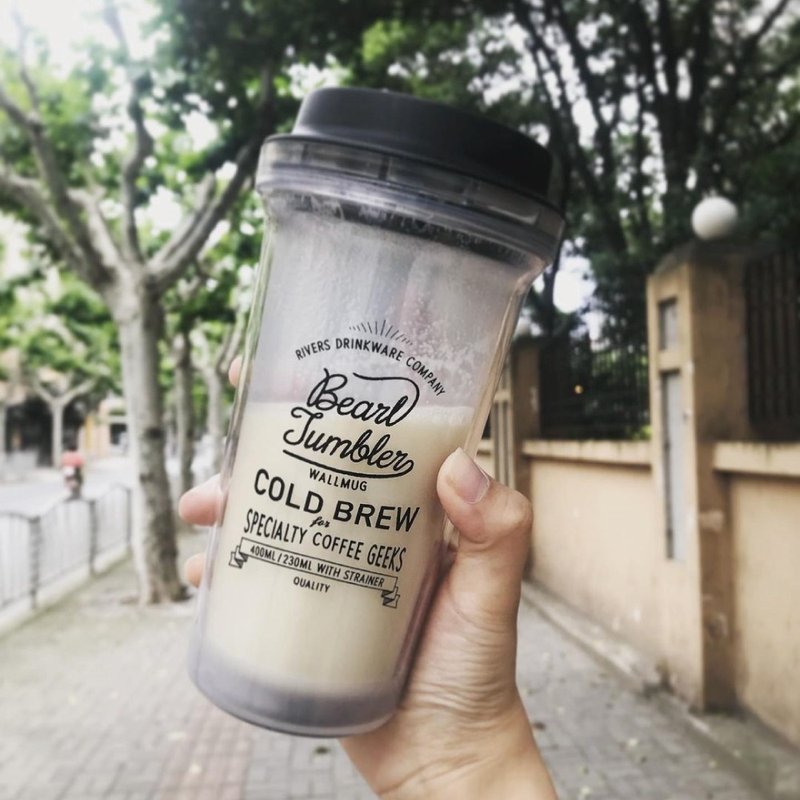 【2件79折】日本 Rivers WALLMUG BEARL COLD BREW 双层随行冷水 - 其他杯子 - 塑料 透明
