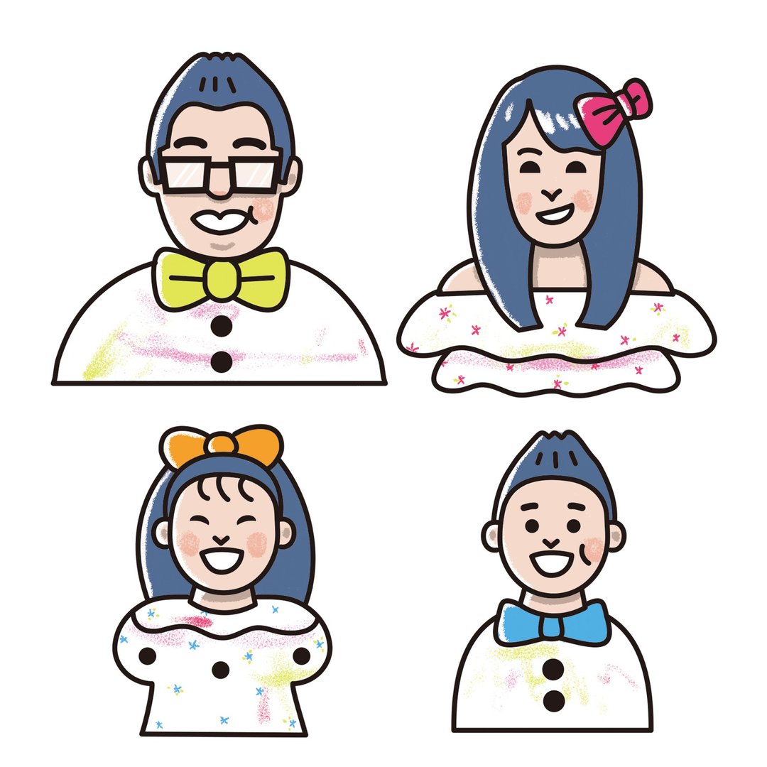 大头似颜绘* IP 角色/定制化礼物/贴图 LINE/情人/全家福 - 电子手绘真人画像/绘画/插画 - 其他材质 多色