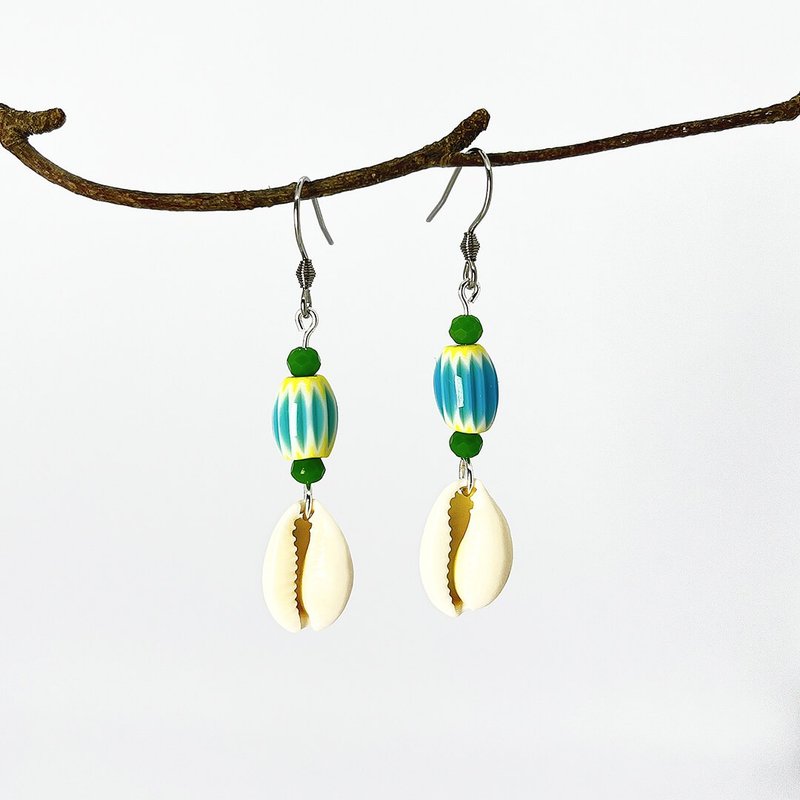 贝壳系列 / 碧波 / 耳环 / 耳夹 - 耳环/耳夹 - 贝壳 多色