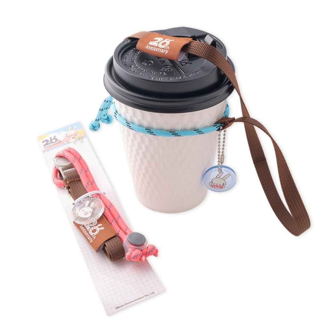 Foufou Bunny 伸缩饮料提袋 邦尼/兔宝 A 款 - 随行杯提袋/水壶袋 - 塑料 白色