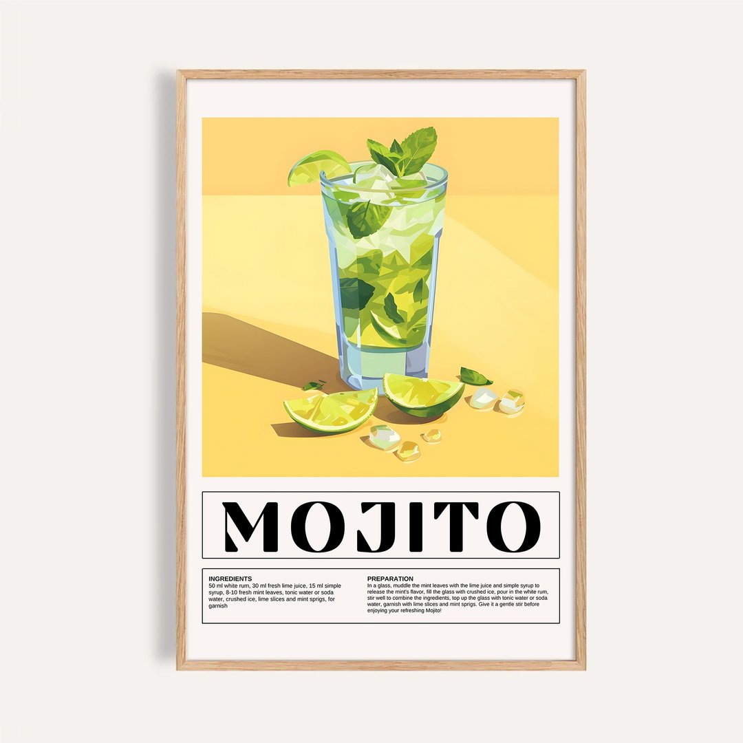 薄荷莫西多 Mojito / 调酒艺术挂画 画芯 海报 装饰画 - 海报/装饰画/版画 - 纸 