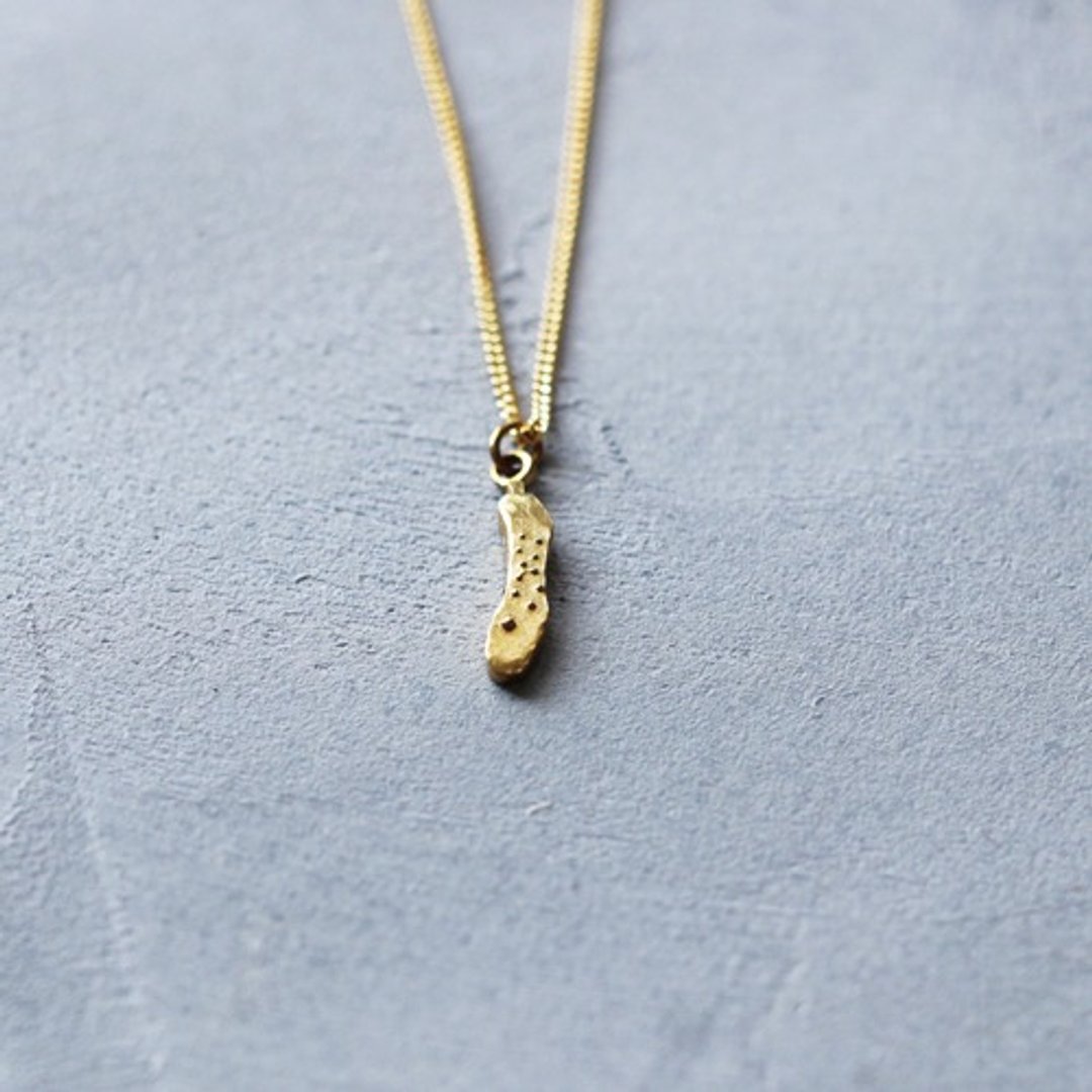 Cucumber necklace N521 - 项链 - 其他金属 金色
