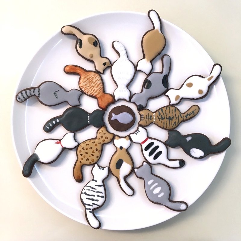 猫咪饼干15片组 (仅供自取) - 手工饼干 - 新鲜食材 透明