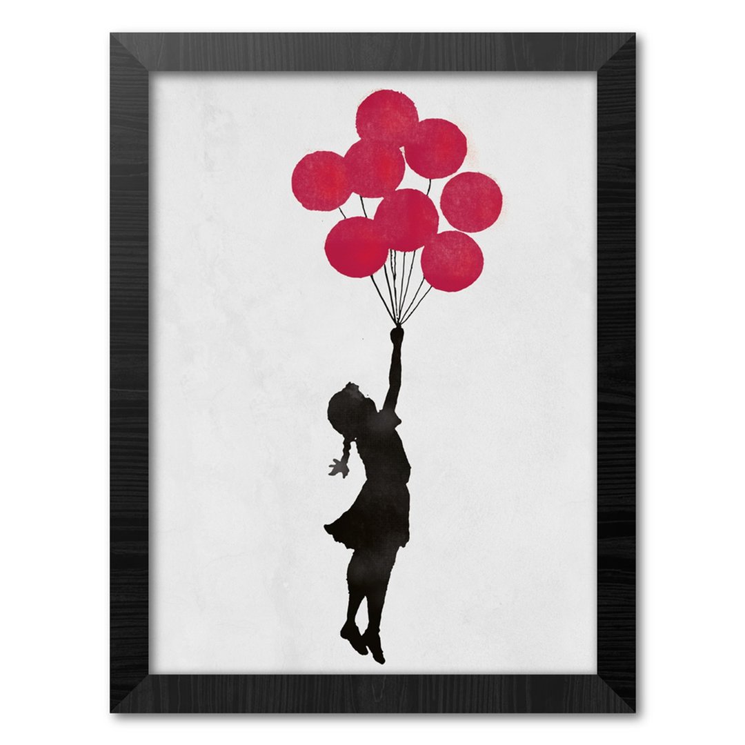 【班克西】Banksy 气球女孩 45*35 含框艺术画 - 海报/装饰画/版画 - 其他材质 多色