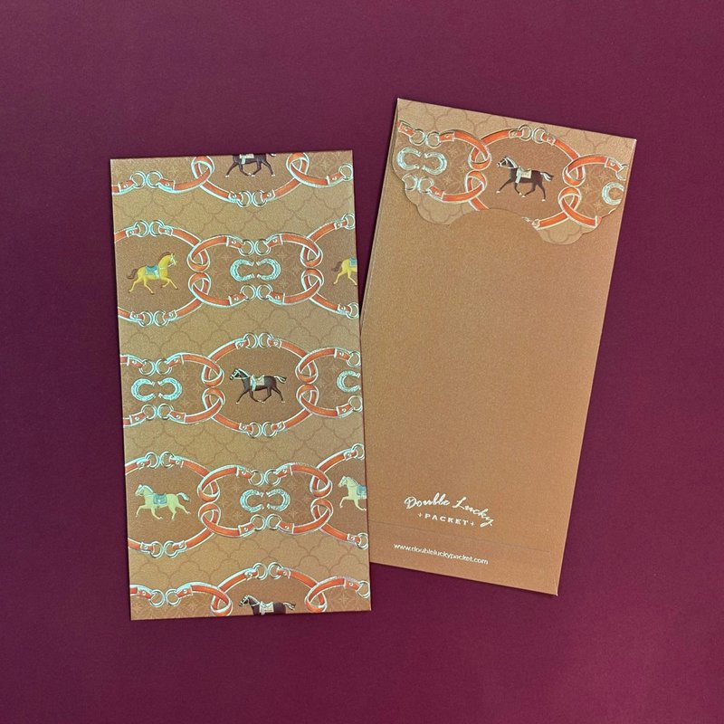 SRP025B 骏马迎福 利是封 / 红包 /10入 - 红包/春联 - 纸 多色