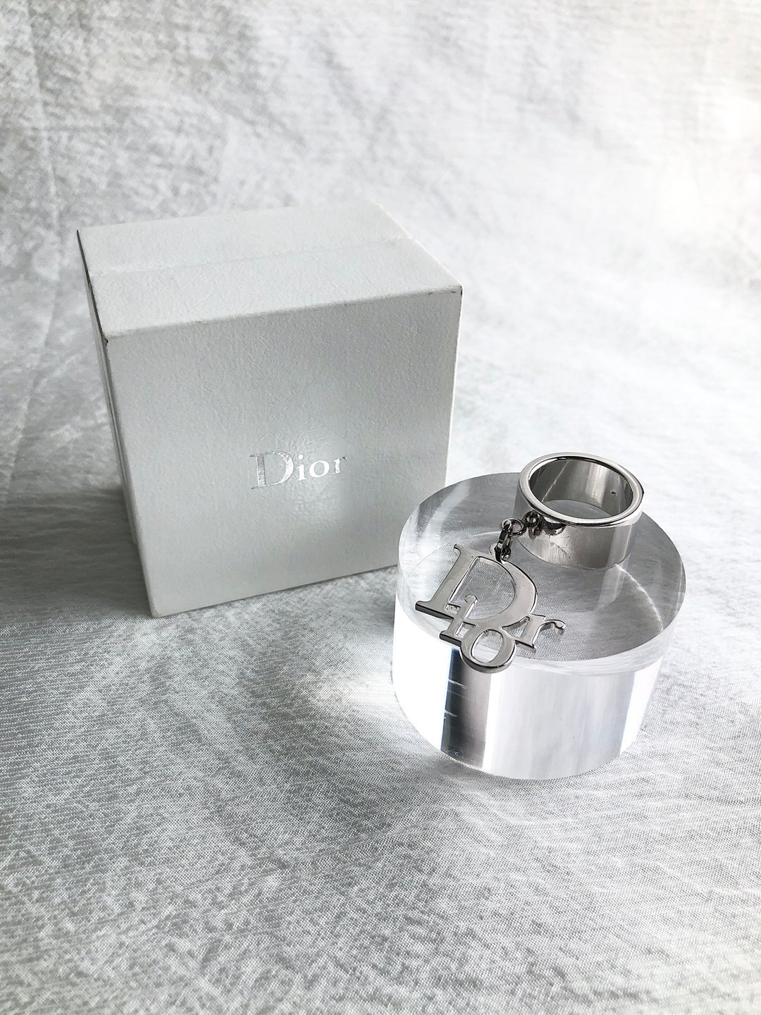 【VintageShop solo 日本直送中古包专卖店】Christian Dior クリスチャン ディオール 戒指 银色 标志 吊饰 vintage 古董 bafjww - 戒指 - 其他材质 银色