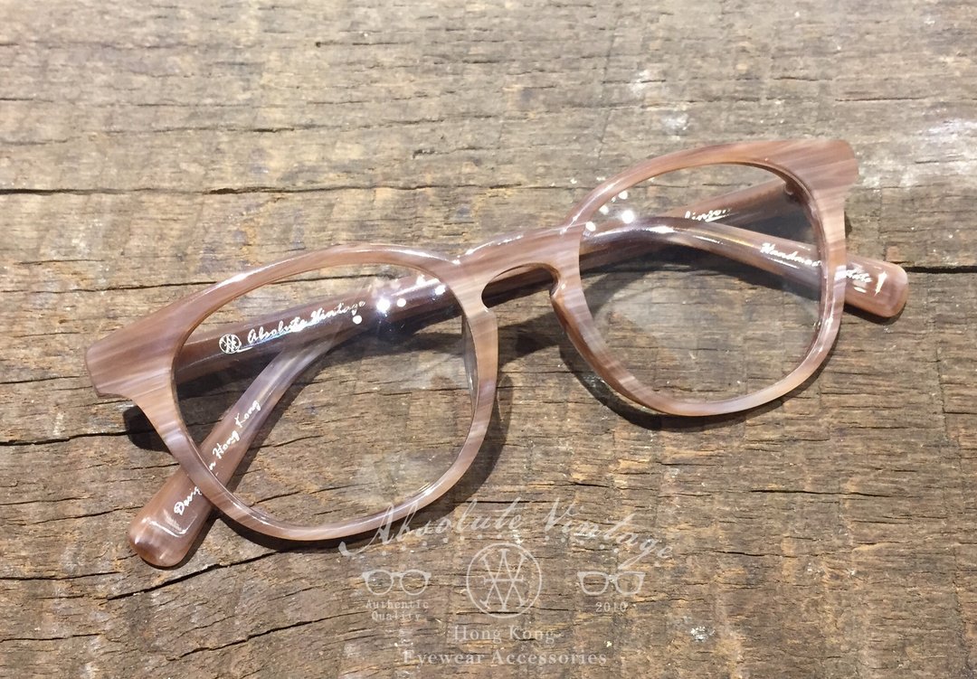 Absolute Vintage - Robinson Road(罗便臣道) 梨形板材幼框眼镜 - Light Brown 淡啡色 - 眼镜/眼镜框 - 塑料 