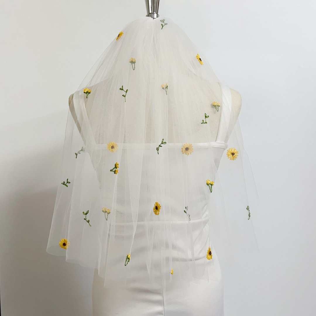 Mini veil : Sunflowers - 发饰 - 绣线 