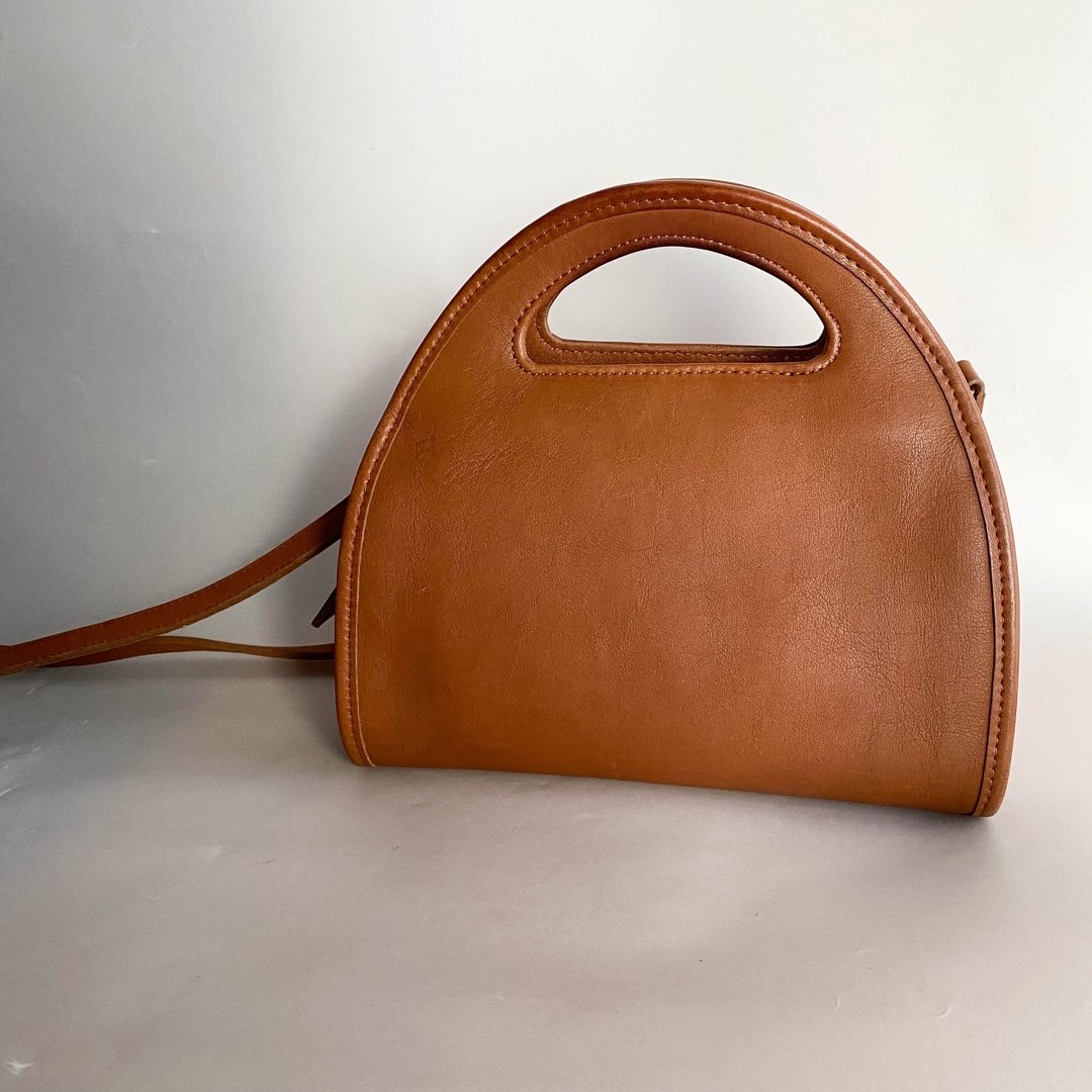 中古Coach│斜背包│侧背包│单肩包│真皮手袋│女友礼物│古着 - 侧背包/斜挎包 - 真皮 咖啡色