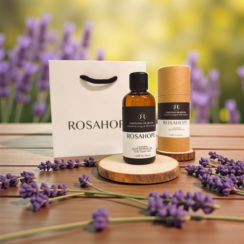 瑰荷希【无忧薰衣草晚安身体油】精油按摩 深度放松 晚安香香 - 身体护肤/按摩油 - 精油 白色