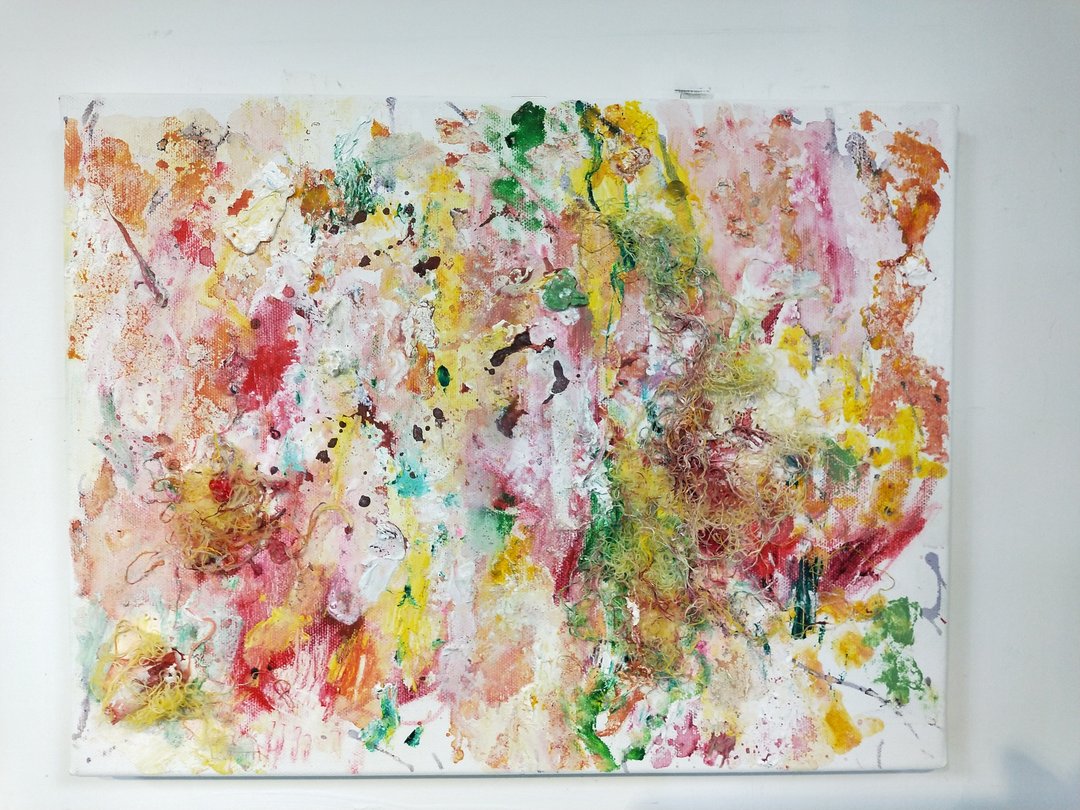 李佳颖油画复合创作原作     想像的边界 - 海报/装饰画/版画 - 棉 黄色