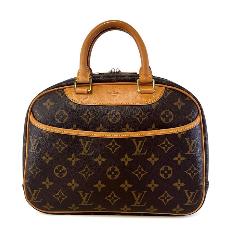 正品 Louis Vuitton 路易威登 Trouville Monogram 手提包 M42228 美品 中古 - 手提包/手提袋 - 其他材质 咖啡色