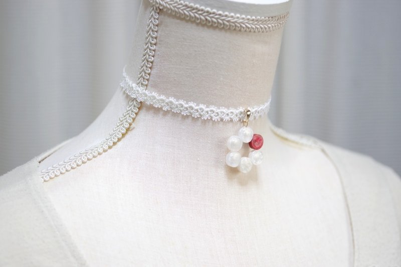 树脂艺术 方形吊坠・夜色深处 - 项链 - 树脂 红色