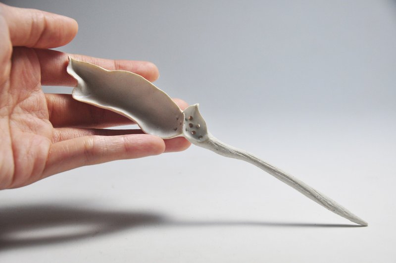 陶瓷手作茶针-壹 云林文化艺术奖工艺类得奖作品-吾感药席 - 茶具/茶杯 - 瓷 白色