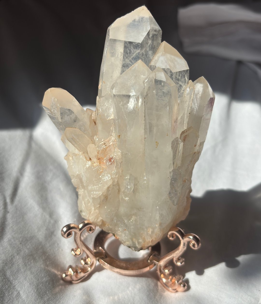 蓝雾 双隐山 五指山 白水晶簇 白晶 水晶原矿 天然原石 水晶 - 摆饰 - 水晶 透明