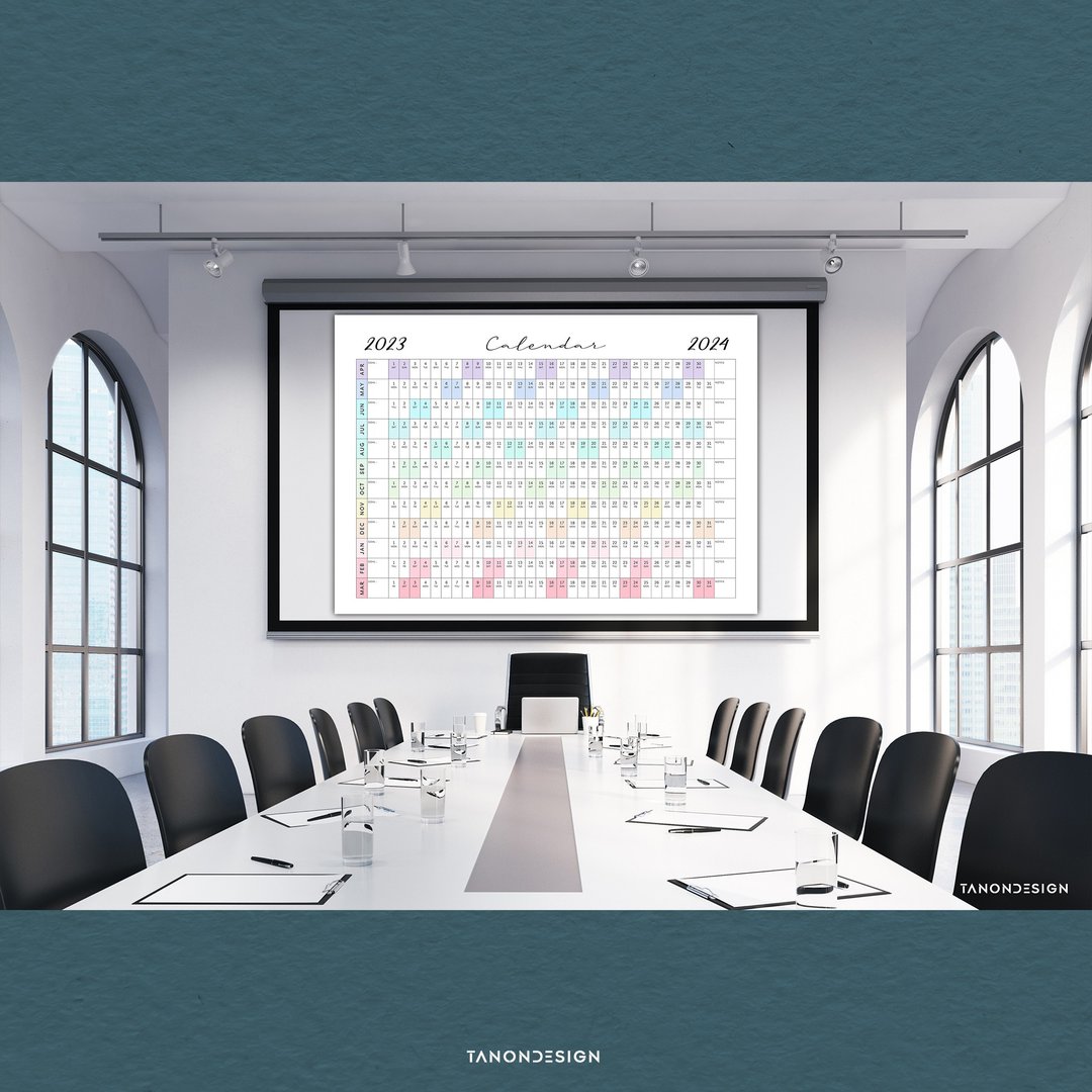 Bundle Set of 3 versions of Financial Wall Calendar, Large Calendar - 电脑手机桌布/贴图/App 图示 - 其他材质 