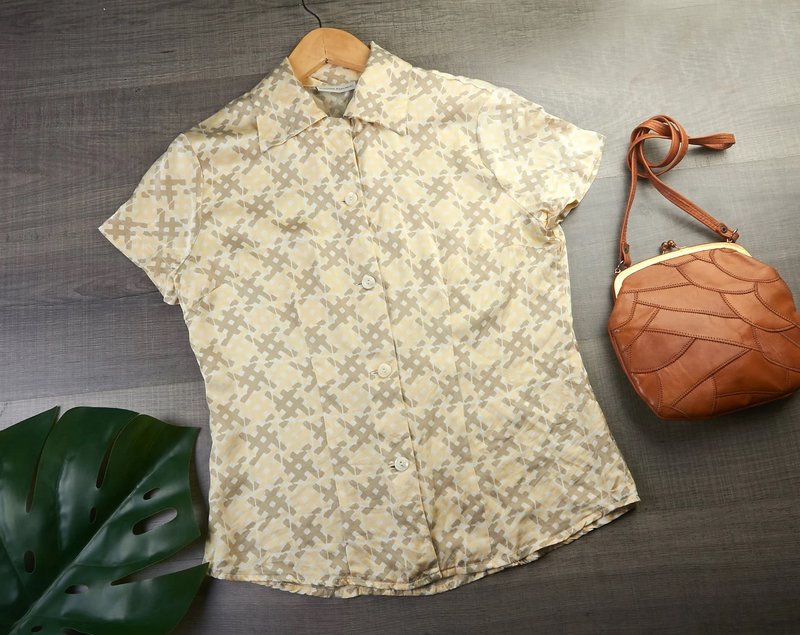 大号 | Vintage BANANA REPUBLIC 品牌 - 女式上衣复古风格 - 女装衬衫 - 其他材质 黄色