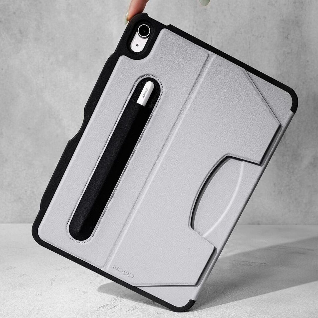 ZUGU iPad case超薄防震保护壳 - 12.9寸北极灰 - 平板/电脑保护壳 - 人造皮革 灰色