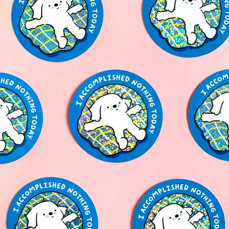 篓空贴纸 - 今天一事无成 - 贴纸 - 防水材质 