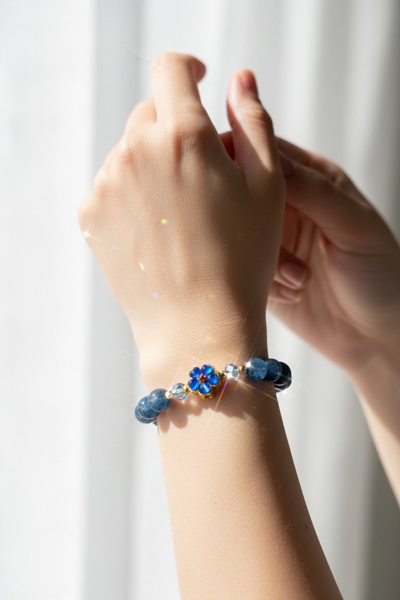 静语 蓝晶石 静心平衡 水晶手链 - 手链/手环 - 水晶 蓝色