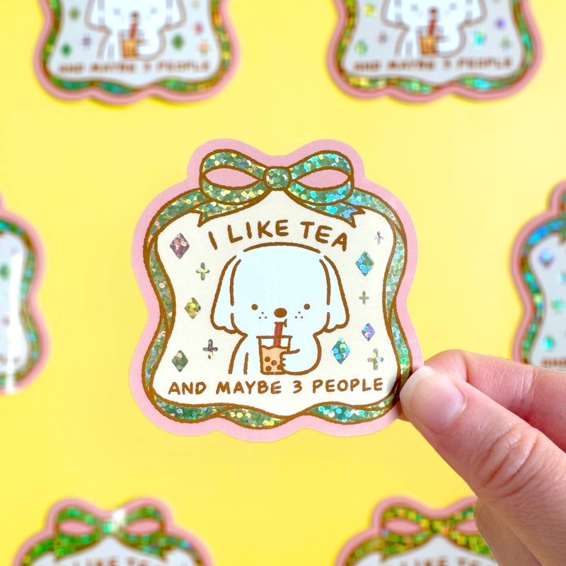镂空贴纸 - 我爱茶 - 贴纸 - 防水材质 