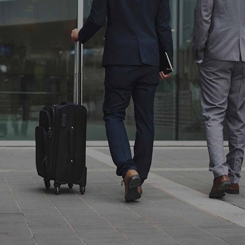 【商务旅行首选】绝对商务前开式硬壳登机行李 - 行李箱/行李箱保护套 - 碳纤维 黑色