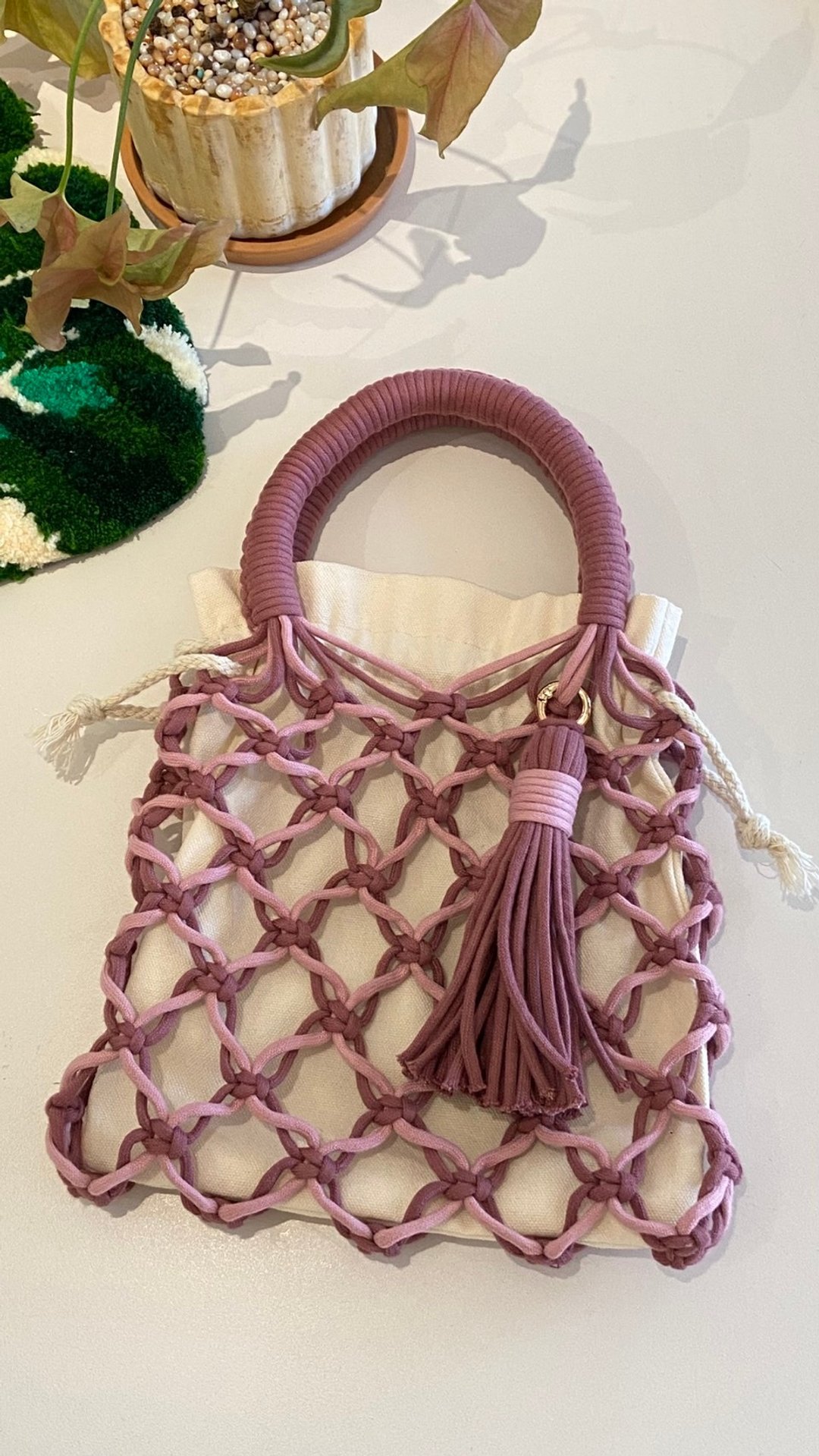 Macrame 法式编织 - 窗花网袋 (中) 体验课程  (可使用文化币) - 编织/羊毛毡/布艺 - 棉 