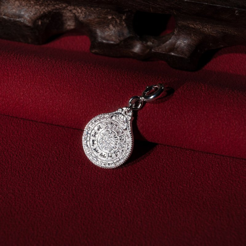 藏传佛教念珠配件系列纯银九宫八挂扣牌 - 项链 - 贵金属 多色