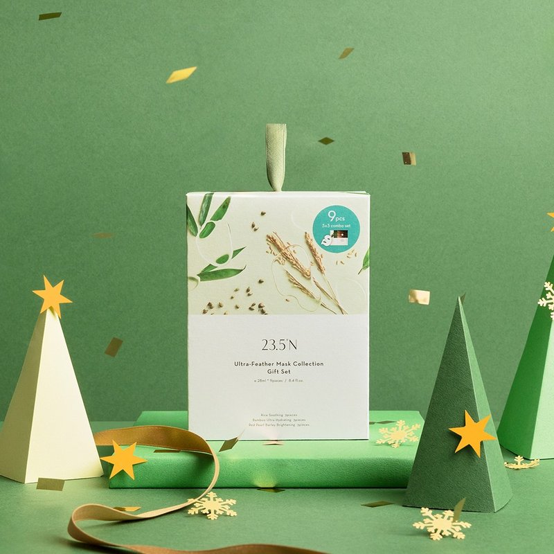 羽透氧面膜九入礼盒组│保湿。亮白。润泽。圣诞礼盒 - 面膜/冻膜 - 其他材质 白色
