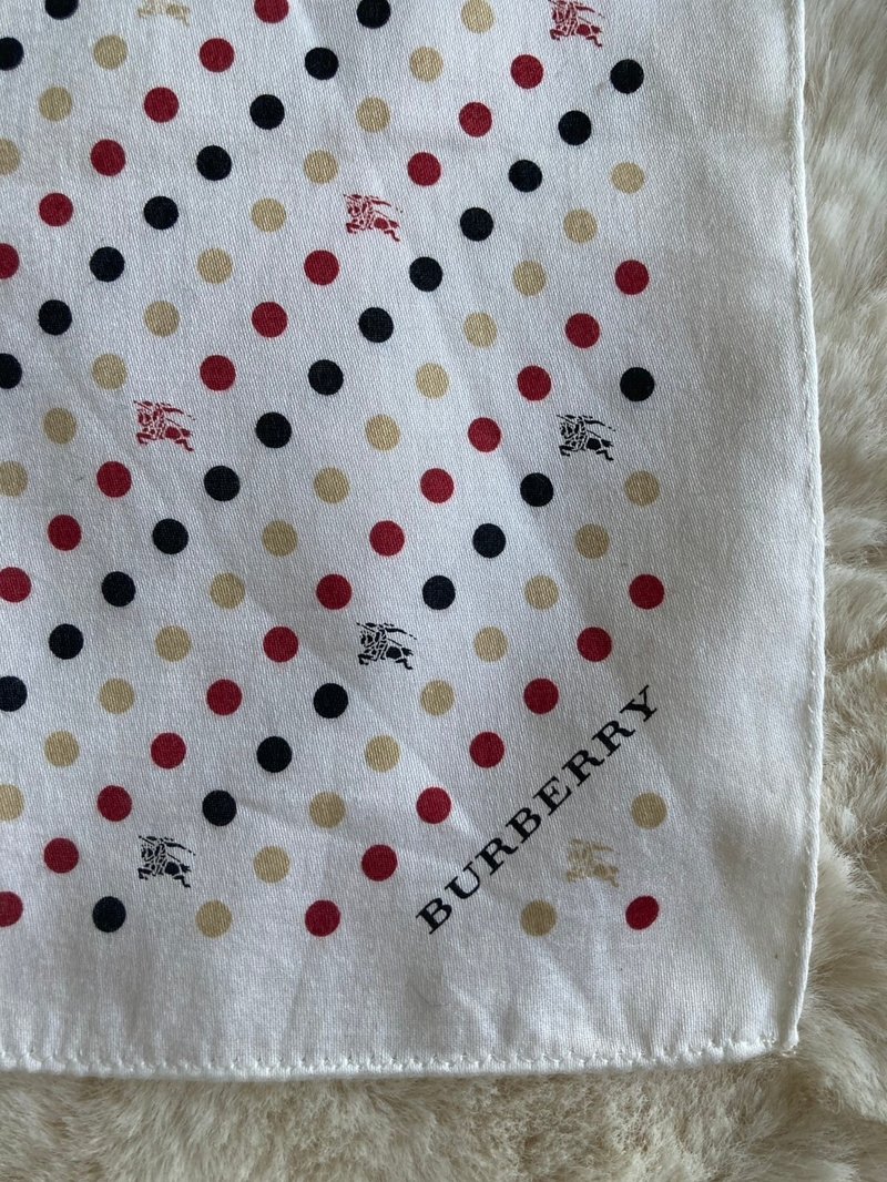 经典 Burberry 手帕 复古手帕 口袋巾 丝巾 - 手帕/方巾 - 棉．麻 