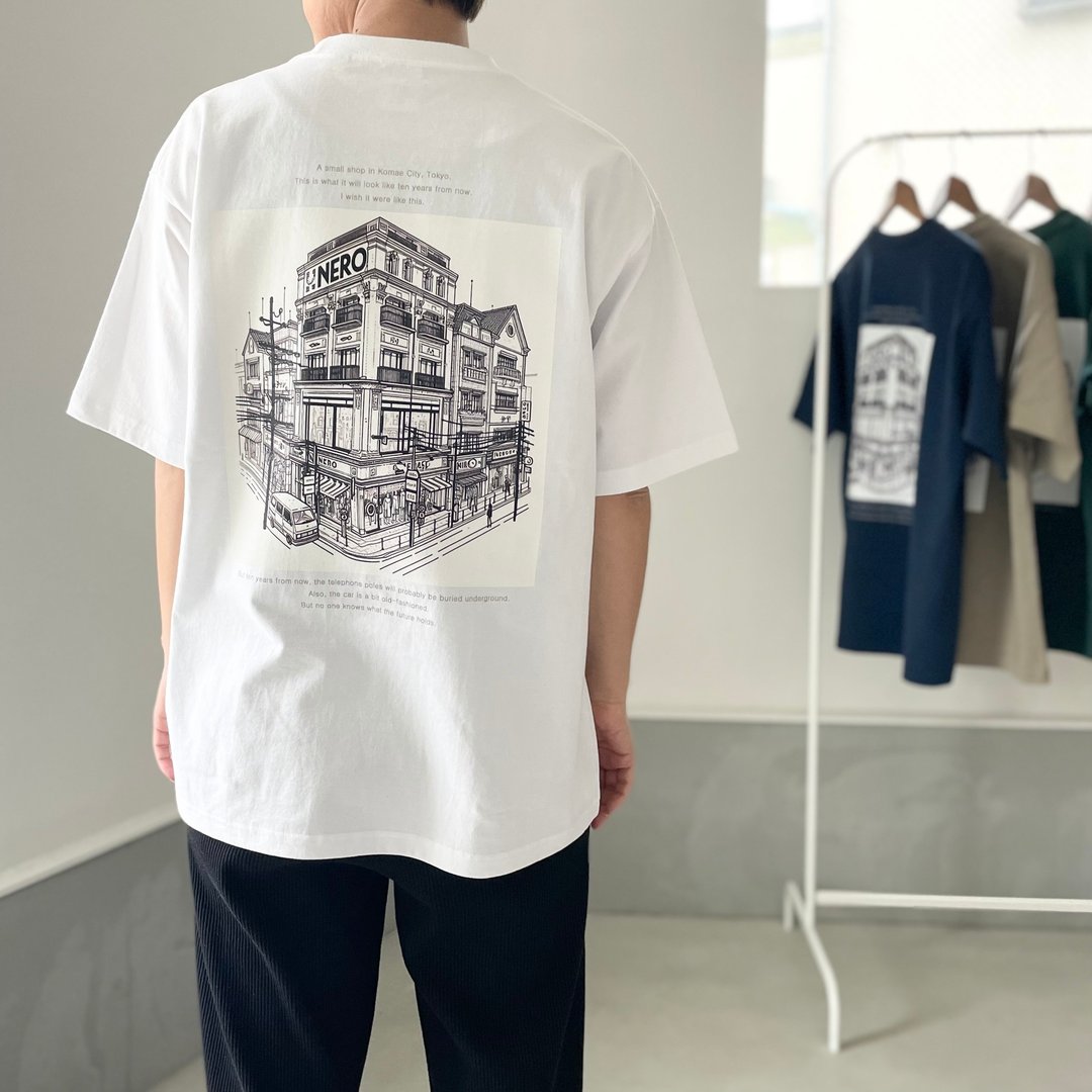 【男女皆宜】春夏秋皆可穿着 厚磅USA棉 后印T恤 5色可选 【白色】 - 女装 T 恤 - 棉．麻 白色