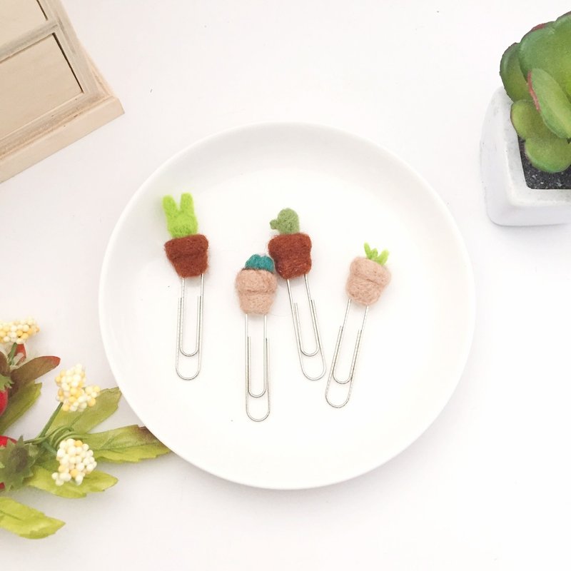 夹肉肉_多肉回纹针 多肉植物 碧光环 兜 仙人掌 景天科 乙女心 - 书签 - 羊毛 绿色