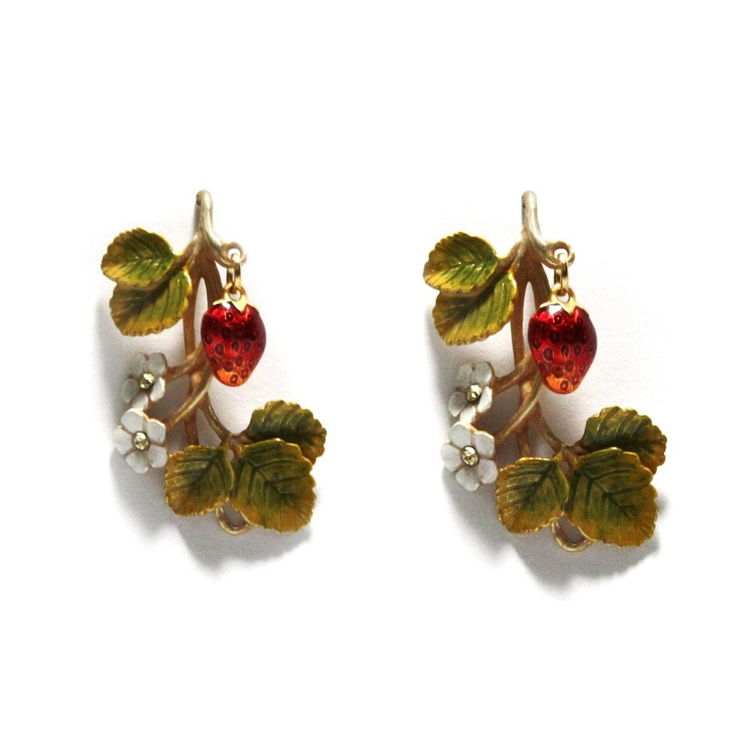 Strawberry Field Strawberry Field Earrings PA470 - 耳环/耳夹 - 其他金属 红色