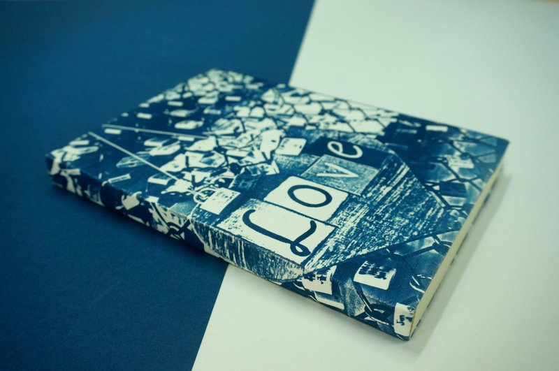 心形 情人锁 长洲 爱情锁 爱侣 情侣 笔记 手帐 蓝晒 蓝印 - 笔记本/手帐 - 纸 