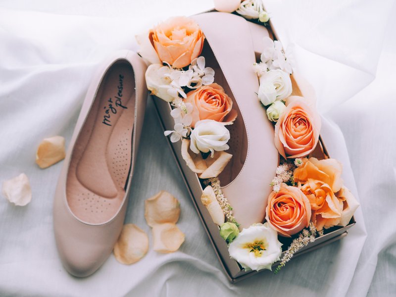 不磨脚!绣球粉肤-柔软羊皮低跟鞋 全真皮 - 高跟鞋 - 其他材质 粉红色