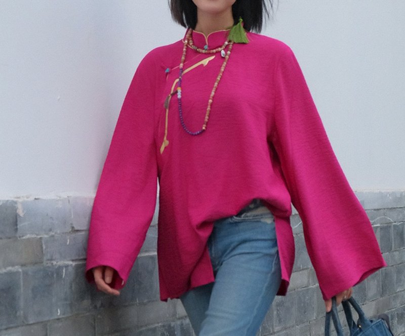 新中式复古藏服 盘扣绿松石上衣 - 女装上衣 - 其他材质 多色