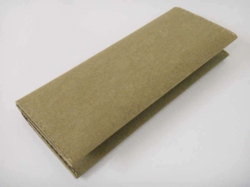 (长夹) 大口袋零钱层 6卡零钱 皮夹 纯粹 质感 大容量 水洗牛皮纸 - 皮夹/钱包 - 纸 多色