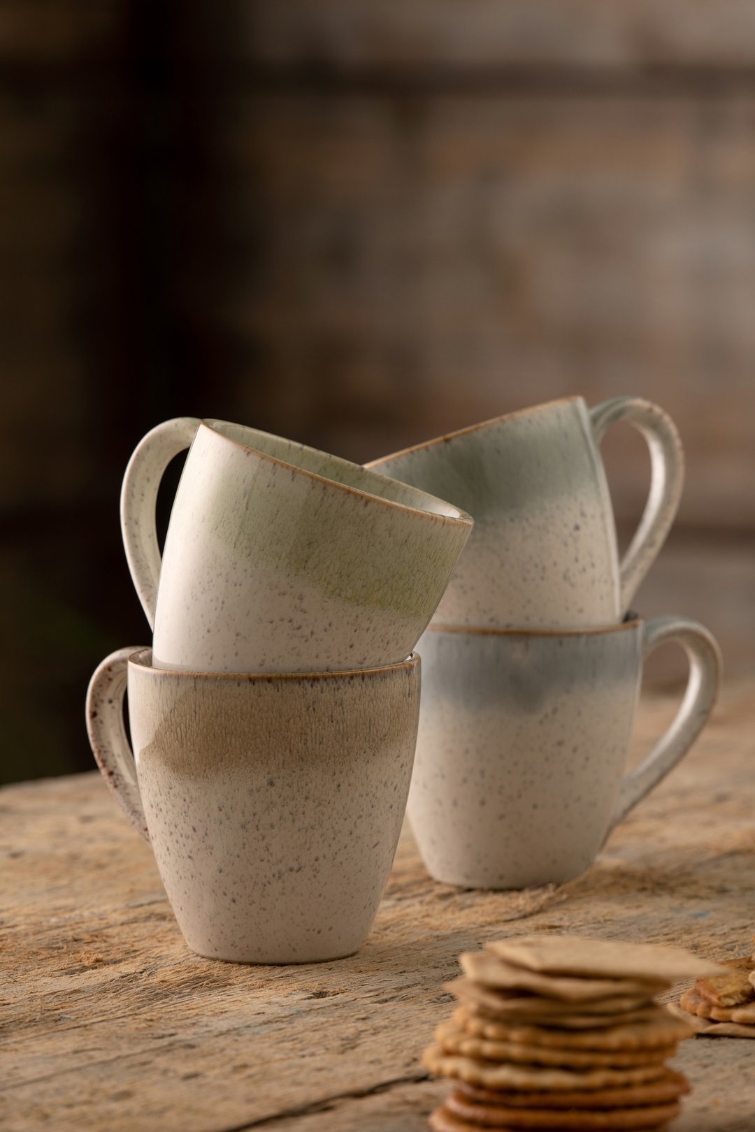 爱尔兰Belleek Living 海雾窑变釉 陶瓷马克杯4入组 入厝礼 - 其他杯子 - 陶 多色