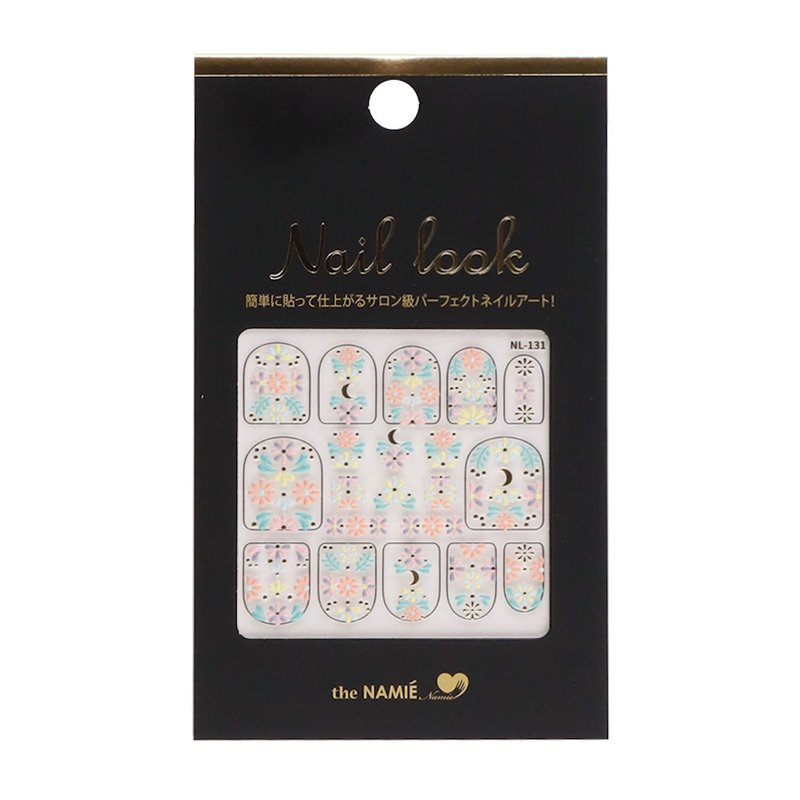 【 DIY 美甲】Nail Look 美甲装饰艺术贴纸 粉色花朵 - 指甲油/指甲贴 - 纸 银色