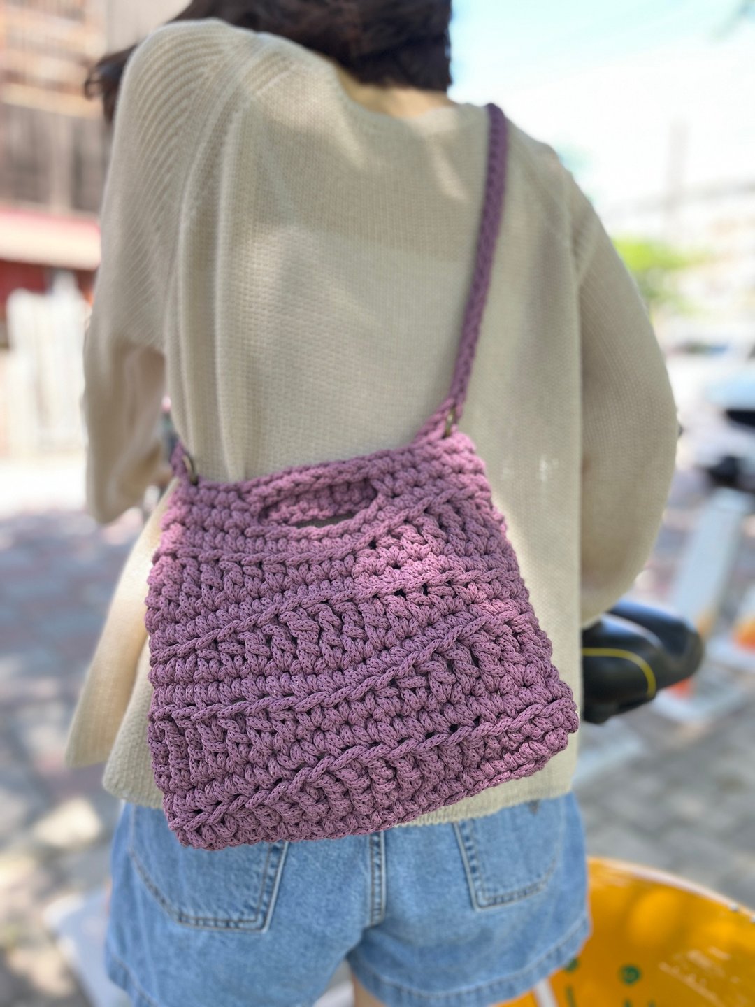 海浪包 wave bag 하이랑백 / 手工钩针编织包 - 手提包/手提袋 - 棉 