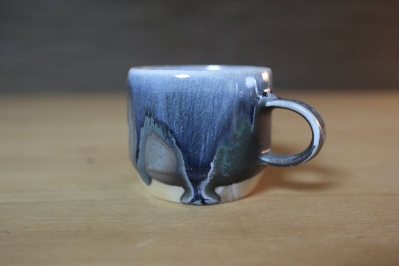 海蓝之境柴烧咖啡杯 - 咖啡杯/马克杯 - 瓷 蓝色
