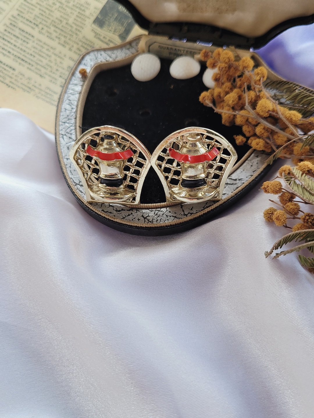 美国西洋古董饰品 / 金格礼服酒瓶古董袖扣Cufflinks男士珠宝 - 袖扣 - 其他金属 