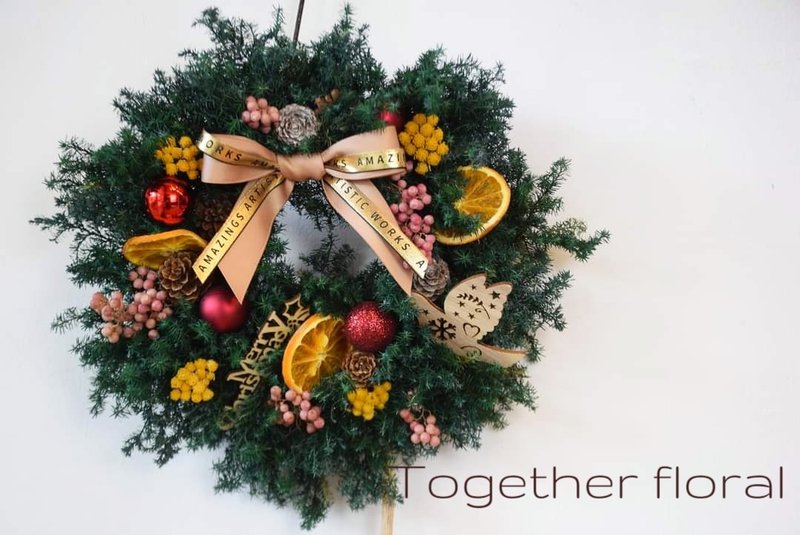 永生雪松圣诞花圈 - 干燥花/捧花 - 植物．花 