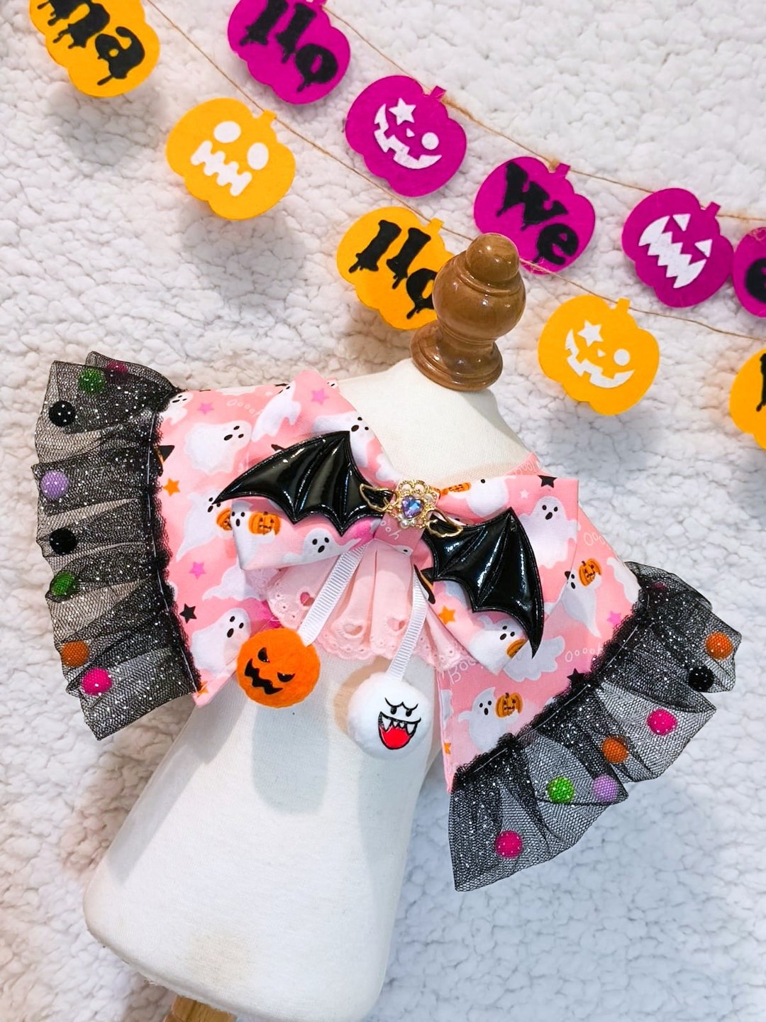 现货 万圣节 粉红系 Halloween costume 宠物颈饰 - 衣/帽 - 棉 粉红色