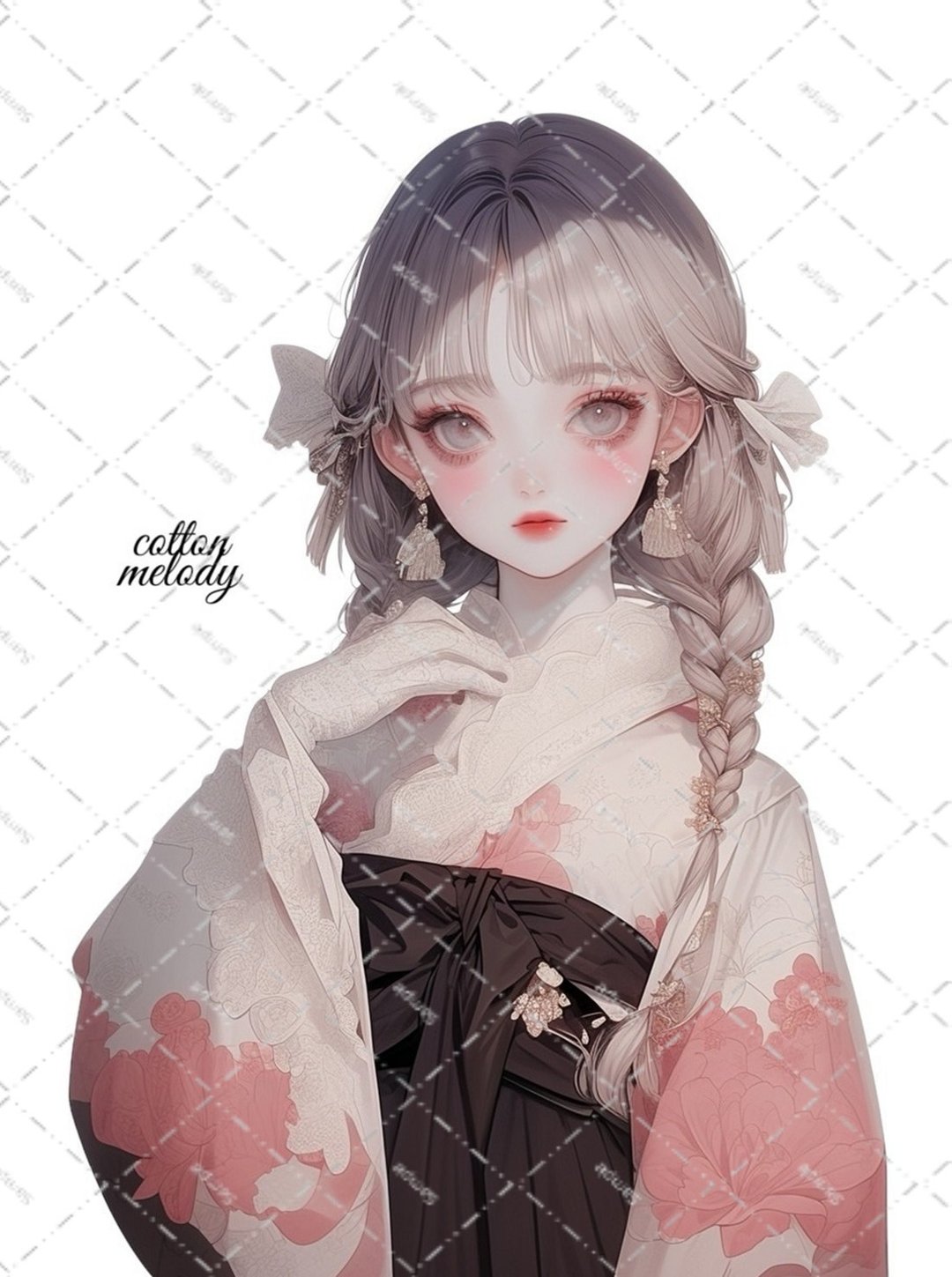 original sticker no.2386 人物贴纸 原创贴纸 原创人物贴纸 装饰贴纸 cotton melody - 贴纸 - 纸 